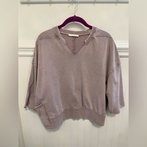 Zara Mauve Textured Knit Top